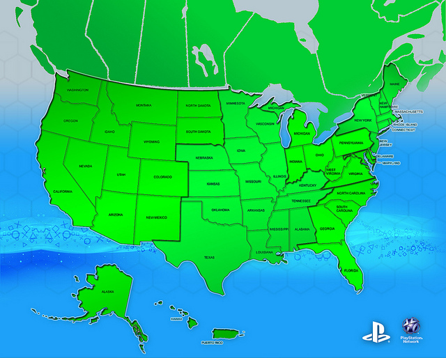 PSN Map United States