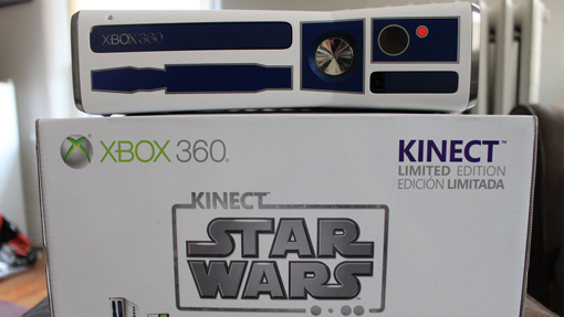 Star Wars Xbox 360 bundle front of the system