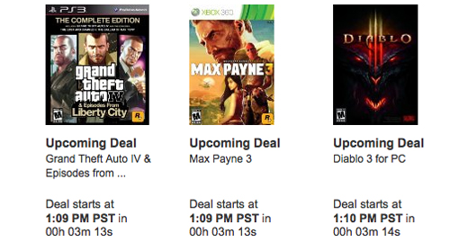 Amazon Black Friday deals for video game 2012
