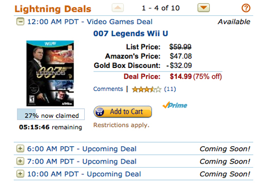 Amazon Gold Box Deals for Wii U, PS3, Xbox 360 on June 25