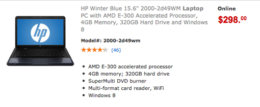 Laptop deals during Black Friday 2013