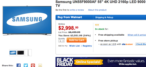 Black Friday Samsung TVs