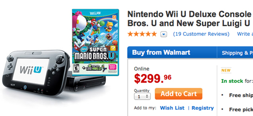 Black Friday Walmart features Wii U Deluxe bundle