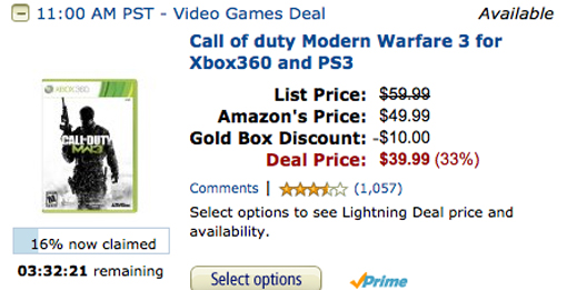 CoD MW3 is on sale at Amazon today