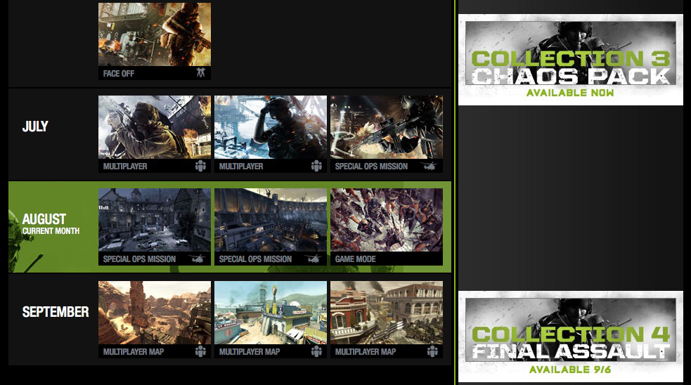 CoD MW3 Collection 3 and 4 DLC Release Date Schedule
