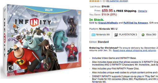 Disney Infinity characters and game on sale for Wii U