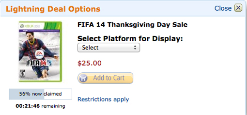 FIFA 14 Black Friday Deal on Amazon
