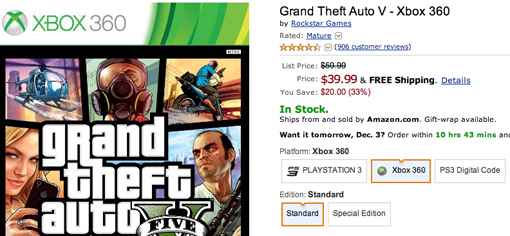 Grand Theft Auto 5 Cyber Monday deal