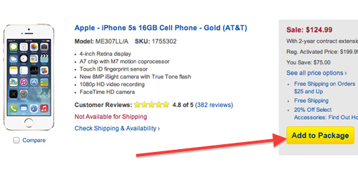 iPhone 5S on sale at Best Buy