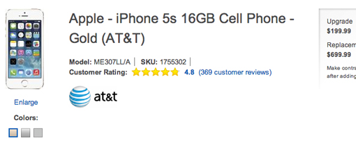 iPhone 5S on sale at Best Buy