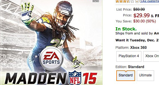 Cyber Monday deal for Madden NFL 15 in 2014