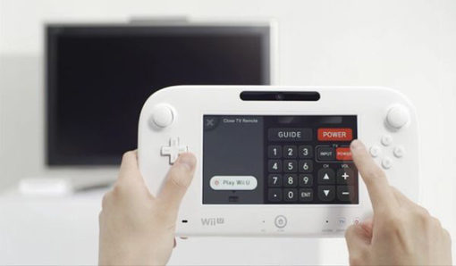 Nintendo Wii U gamepad with TV