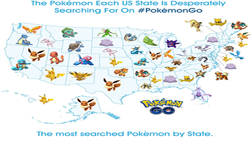 Every US state's most wanted Pokemon Go captures