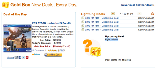 PS3 bundle Uncharted on Amazon