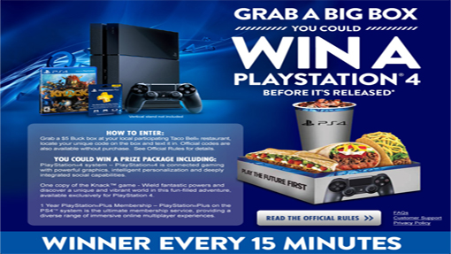 Win a PS4 at Taco Bell with the new the First”
