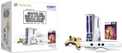 R2-D2 Xbox 360 console bundle that comes with Kinect Star Wars