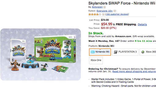 Skylanders Swap Force on sale