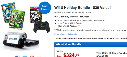Wii U bundle for Cyber Monday at Walmart