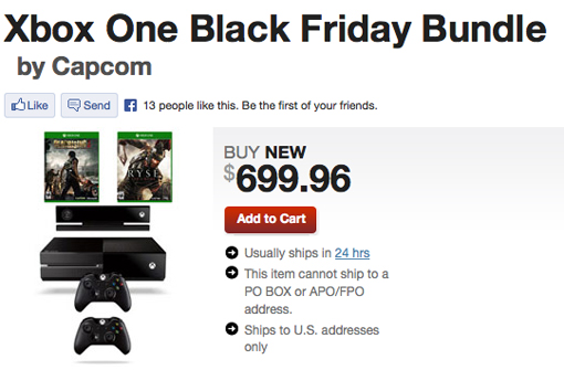Xbox One Black Friday bundle deal at GameStop