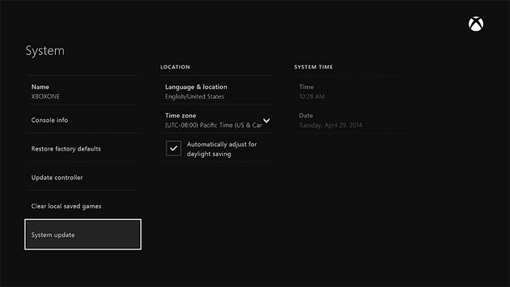 Xbox One March System Update